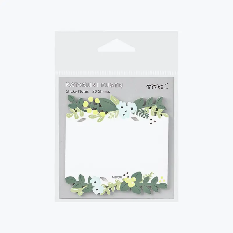 Midori - Notepad - Sticky Notes - Die-Cut - Leaves 1
