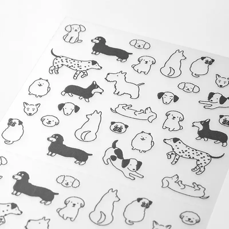 Midori - Planner Sticker - Seal Collection - Dogs Sketch 2