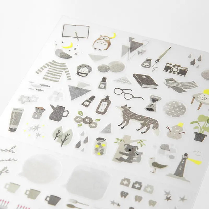 Midori - Planner Sticker - Seal Collection - Grey 2