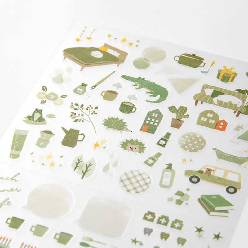 Midori - Planner Sticker - Seal Collection - Moss Green 2