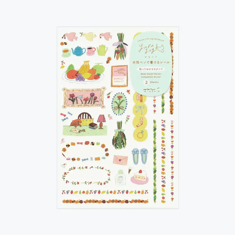 Midori - Planner Sticker - Yuru Log - My Life (2 Sheets) 1