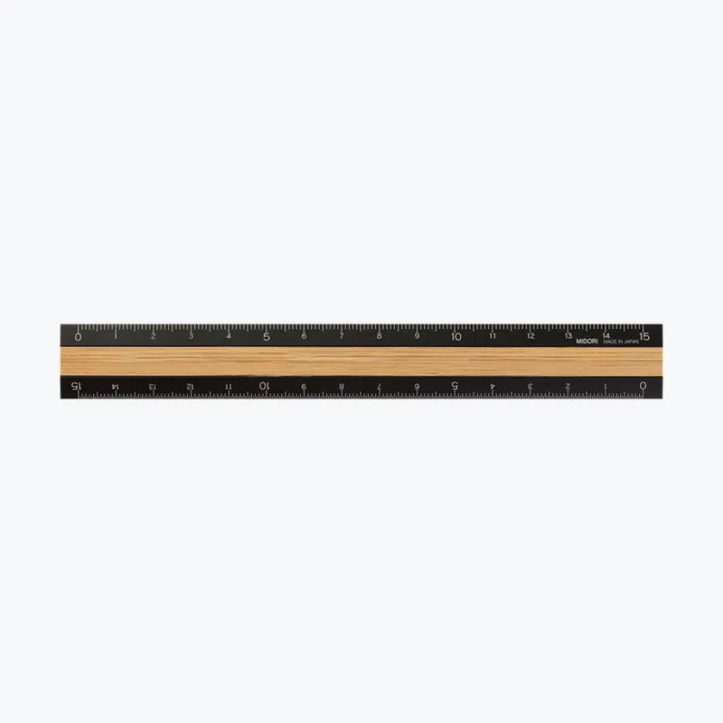 Midori - Ruler - Aluminium - 15Cm - Black - Light 1