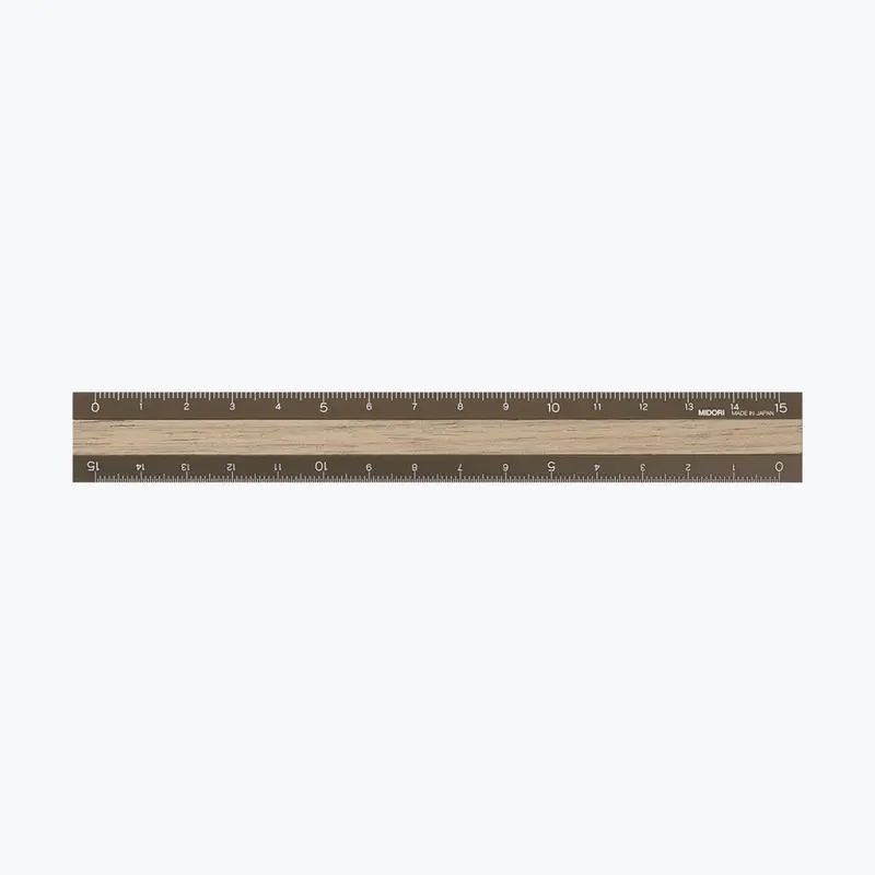 Midori - Ruler - Aluminium - 15Cm - Brown - Light 1