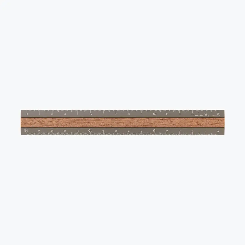 Midori - Ruler - Aluminium - 15Cm - Gray 1