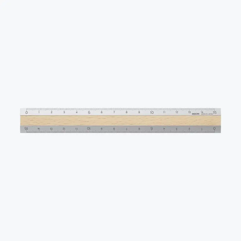 Midori - Ruler - Aluminium - 15Cm - Silver - Light 1