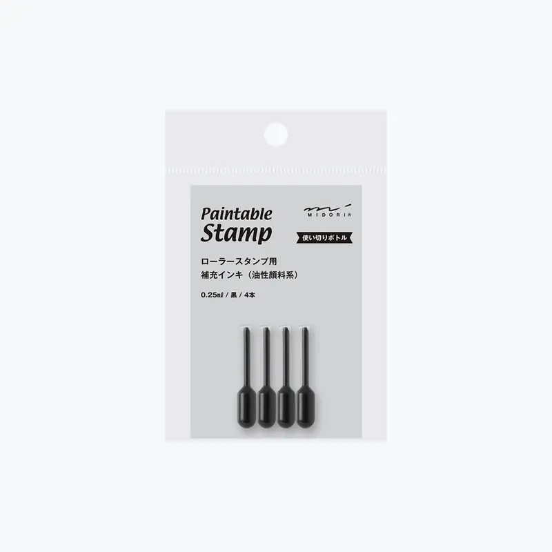 Midori - Stamp Refill - Roller - Black 1