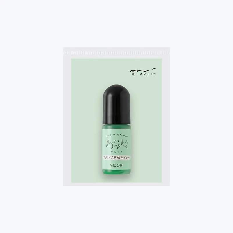 Midori - Stamp Refill - Yuru Log - Pre-Inked - Green 1