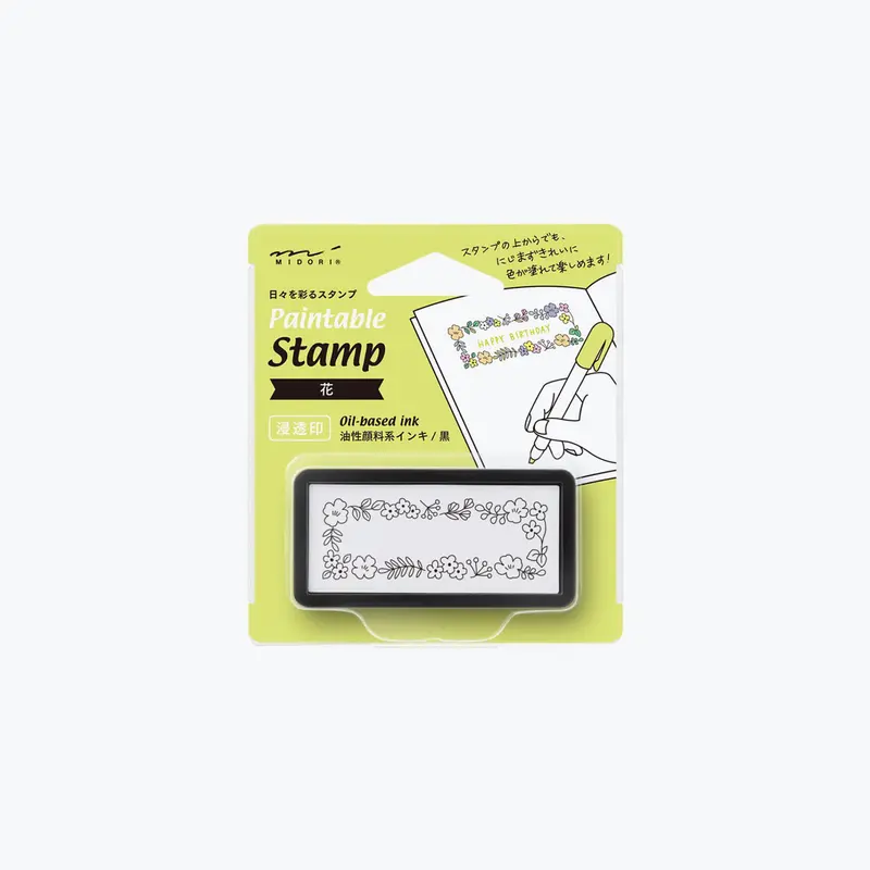 Midori - Stamp - Self-Inking Mini - Floral 1