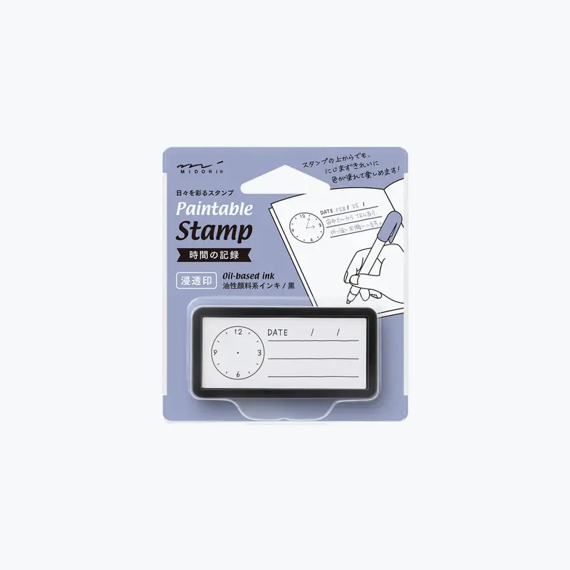 Midori - Stamp - Self-Inking Mini - Time 1