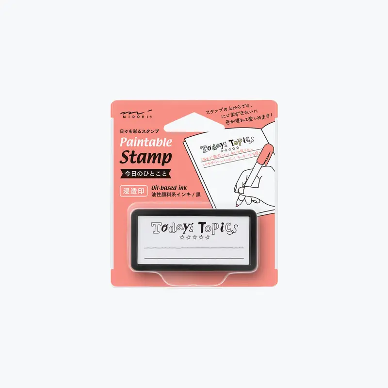 Midori - Stamp - Self-Inking Mini - Today's Topics 1