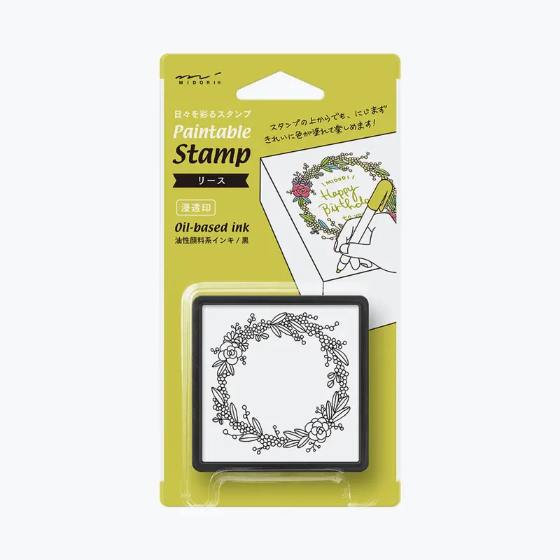 Midori - Stamp - Self-Inking - Wreath 1