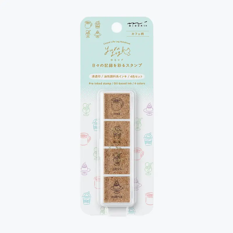 Midori - Stamp - Yuru Log - Pre-Inked - Cafe 1
