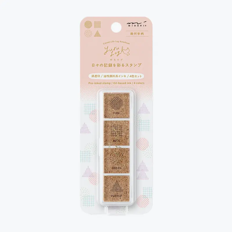 Midori - Stamp - Yuru Log - Pre-Inked - Geometry 1
