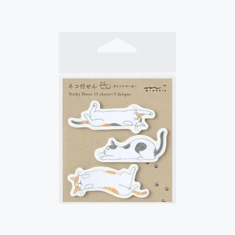Midori - Sticky Notes - Cat Stretching 1