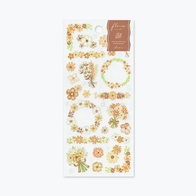 Mind Wave - Planner Sticker - Floria - Brown 1
