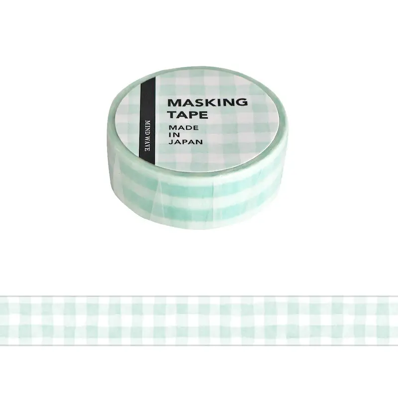 Mind Wave - Washi Tape - Green Check 1