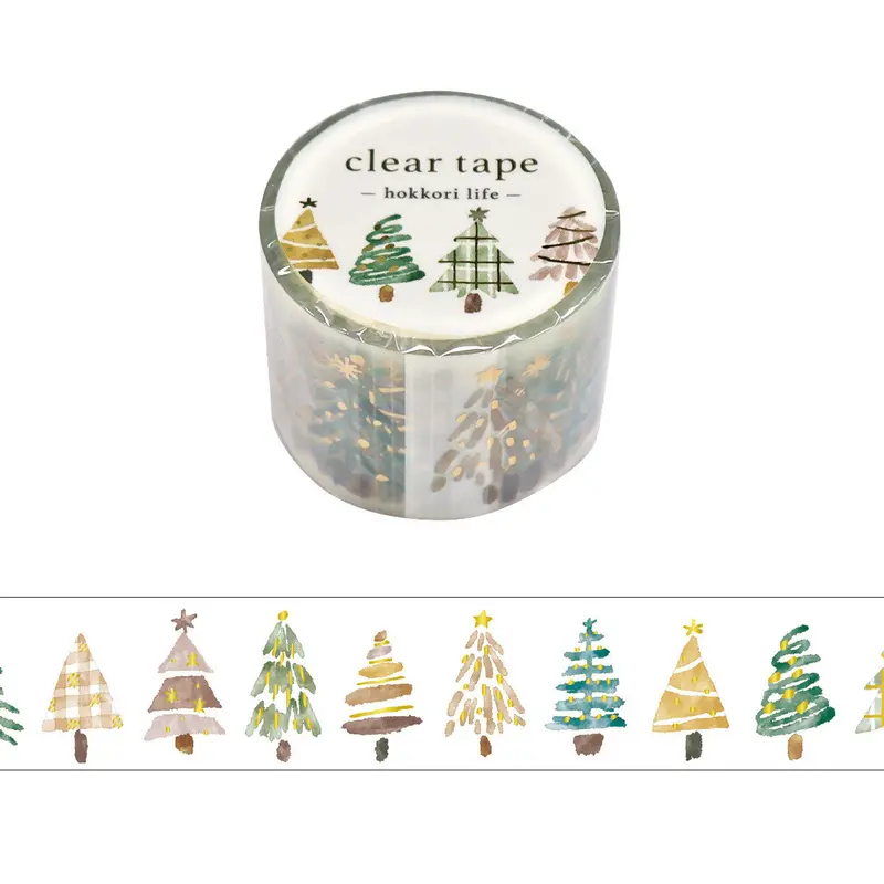 Mind Wave - Washi Tape - Hokkori Life - Tree (Matte Pet) 1