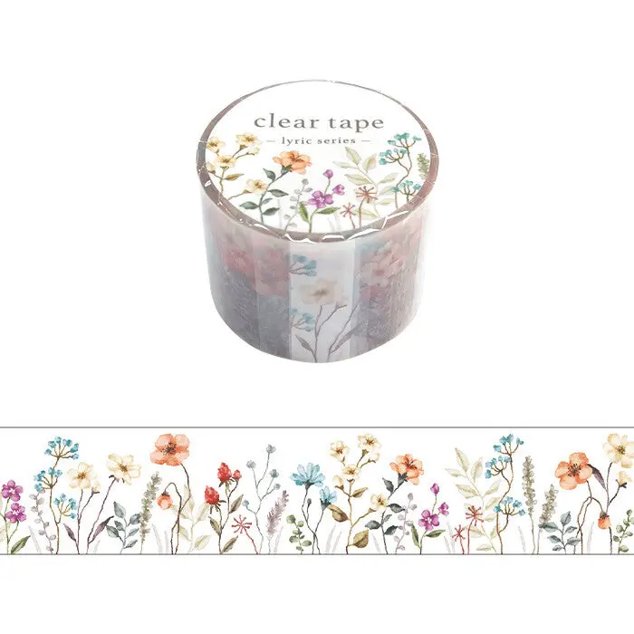 Mind Wave - Washi Tape - Lyric - Flower #5 (Clear) 1