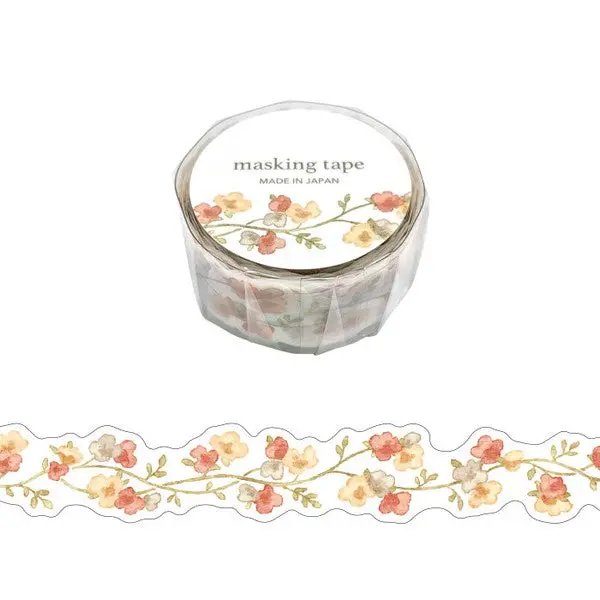 Mind Wave - Washi Tape - Orange Flowers (Die-Cut) 1