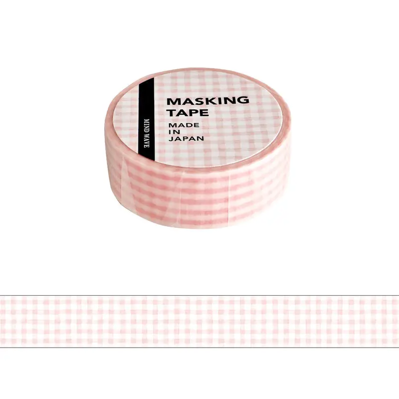 Mind Wave - Washi Tape - Pink Check 1