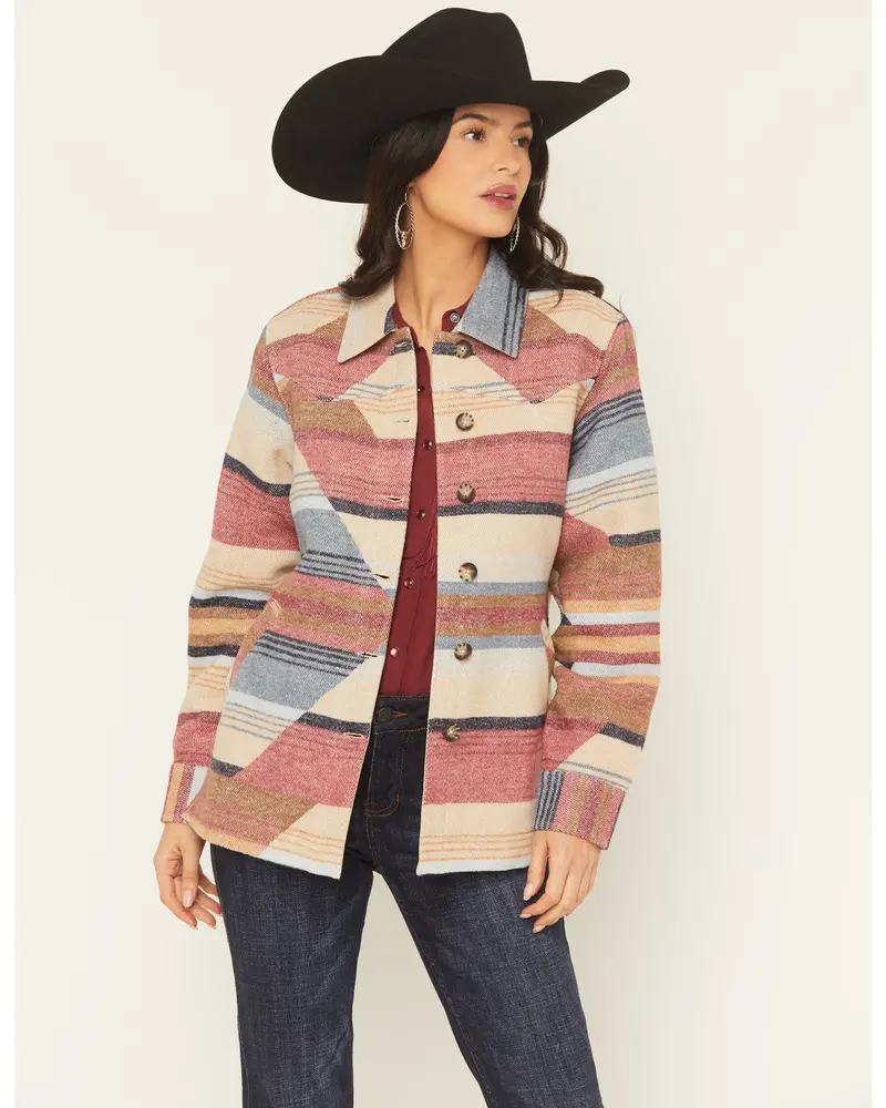 Mistywinds Printed Blanket Shacket 1