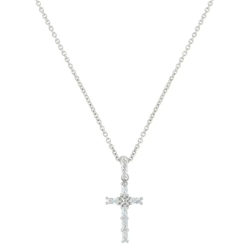 Montana Silversmith Acadian Cross Baguette Necklace - Nc3239 1