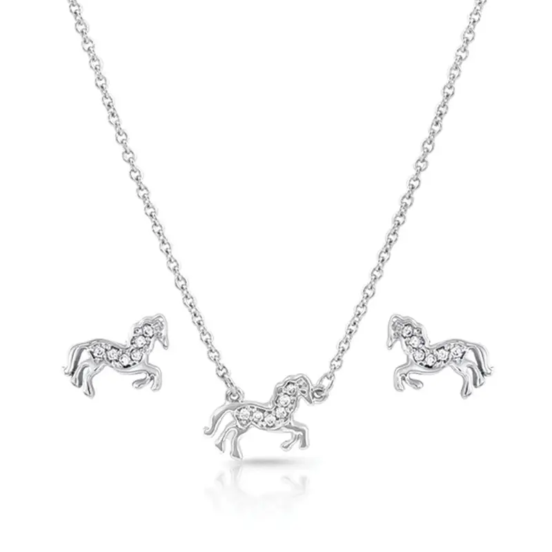 Montana Silversmiths All The Pretty Horses Jewelry Set - Js4735 1