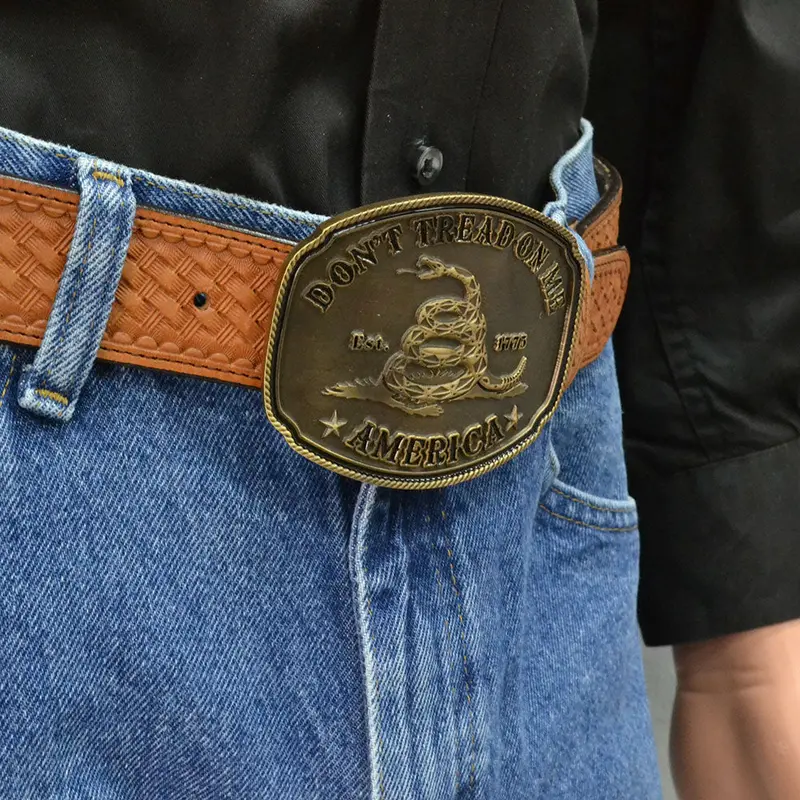 Montana Silversmiths American Gadsden Don't Tread On Me Heritage Attitude Buckle - A515c 1