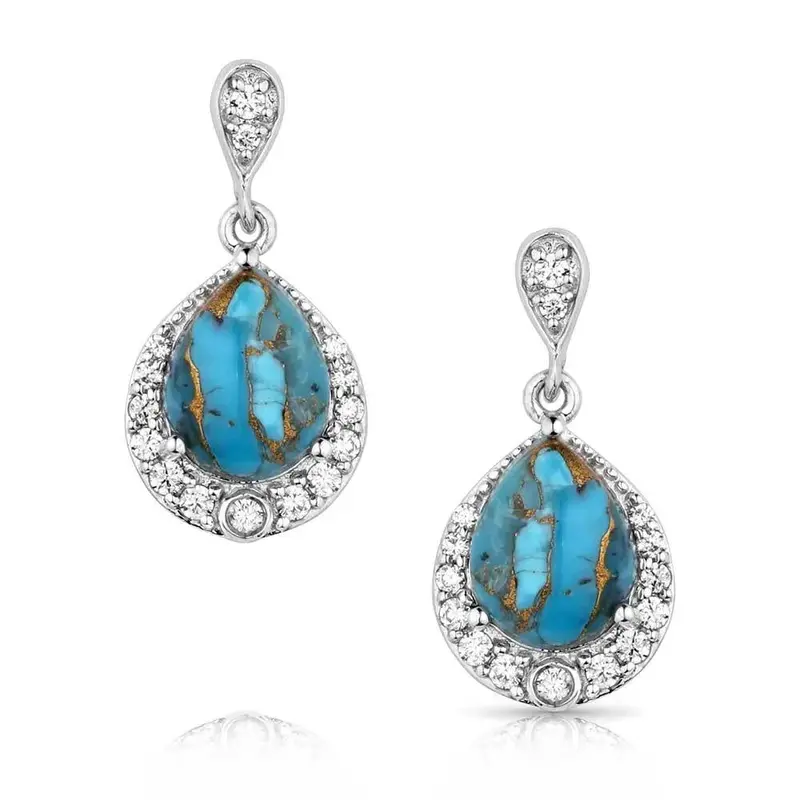 Montana Silversmiths Blue Rivers Turquoise Earrings - Er5958 1