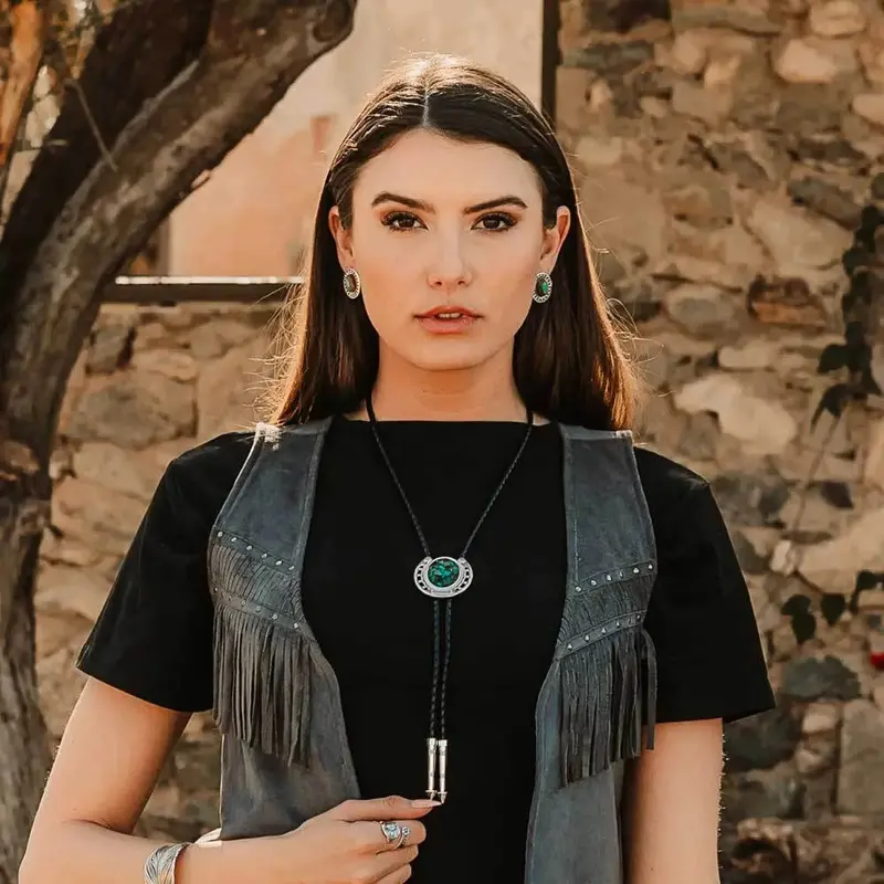Montana Silversmiths The Pioneer's Turquoise Bolo Tie - Bt5150 1