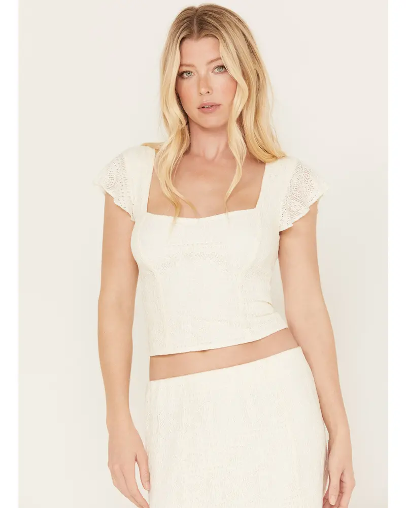 Montana Western Lady Lace Cropped Shirt 1