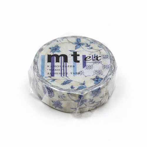 Mt Masking Tape - Washi Tape - Flower Dark Blue 1