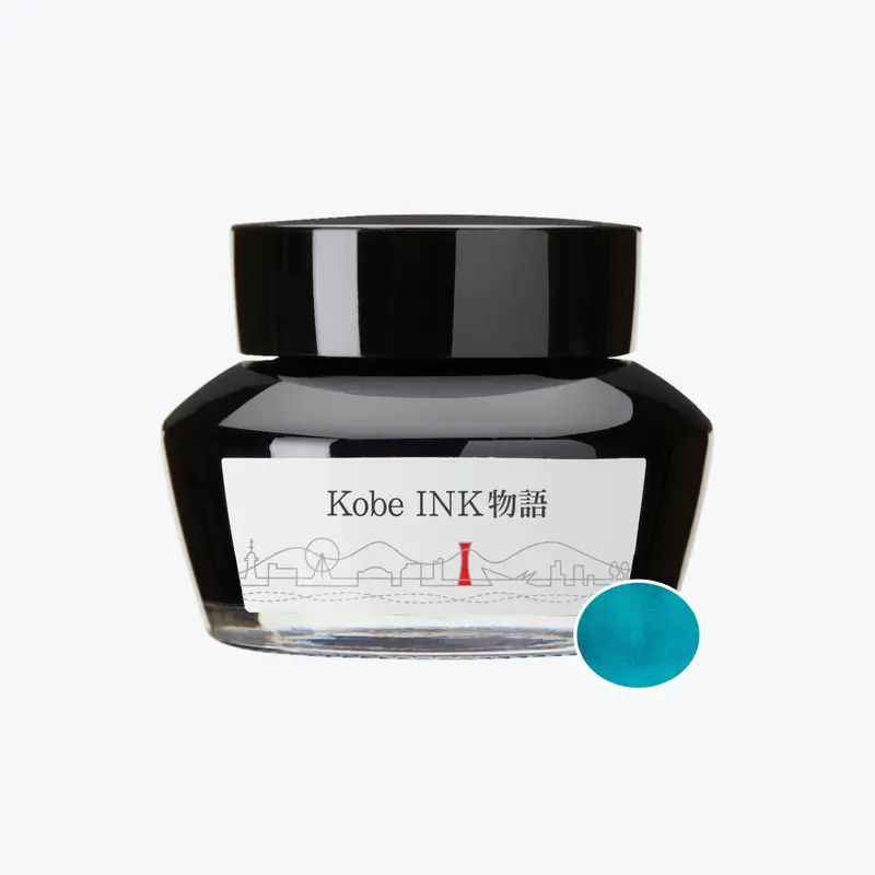 Nagasawa - Fountain Pen Ink - Kobe Ink Special - California Teal Blue 1