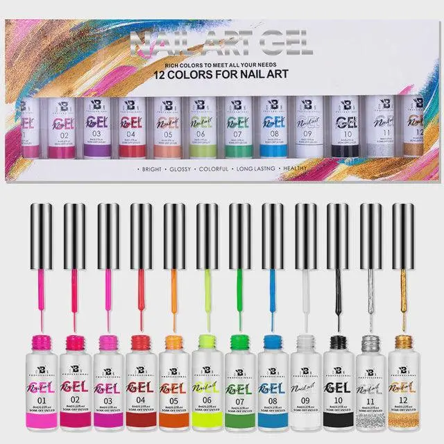 Nail Art Gel Set 12 Colors 1