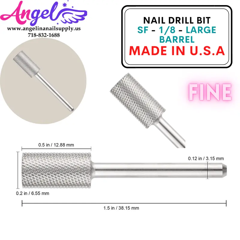 Nail Drill Bit - Sf - 1/8 - Large Barrel 1