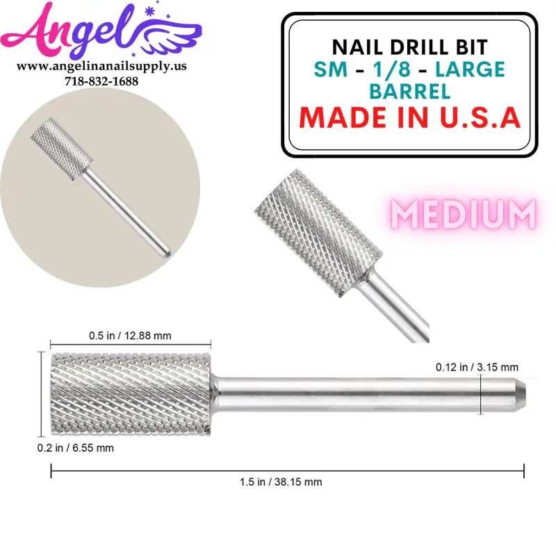 Nail Drill Bit - Sm - 1/8 - Large Barrel 1