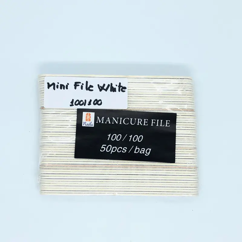 Nail File - Mini File White 100/100 1