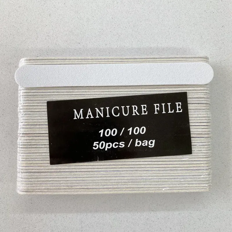 Nail File - Mini File White 100/100 Box/100Bags 1