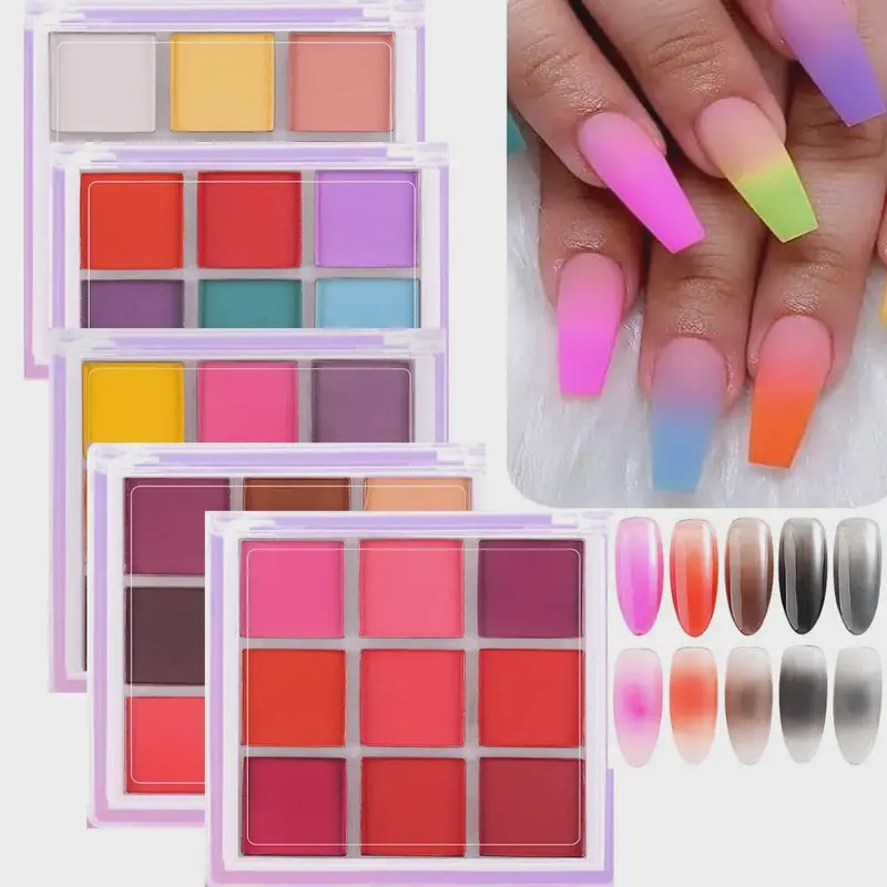 Nail Pigment Palette 9 Colors 1