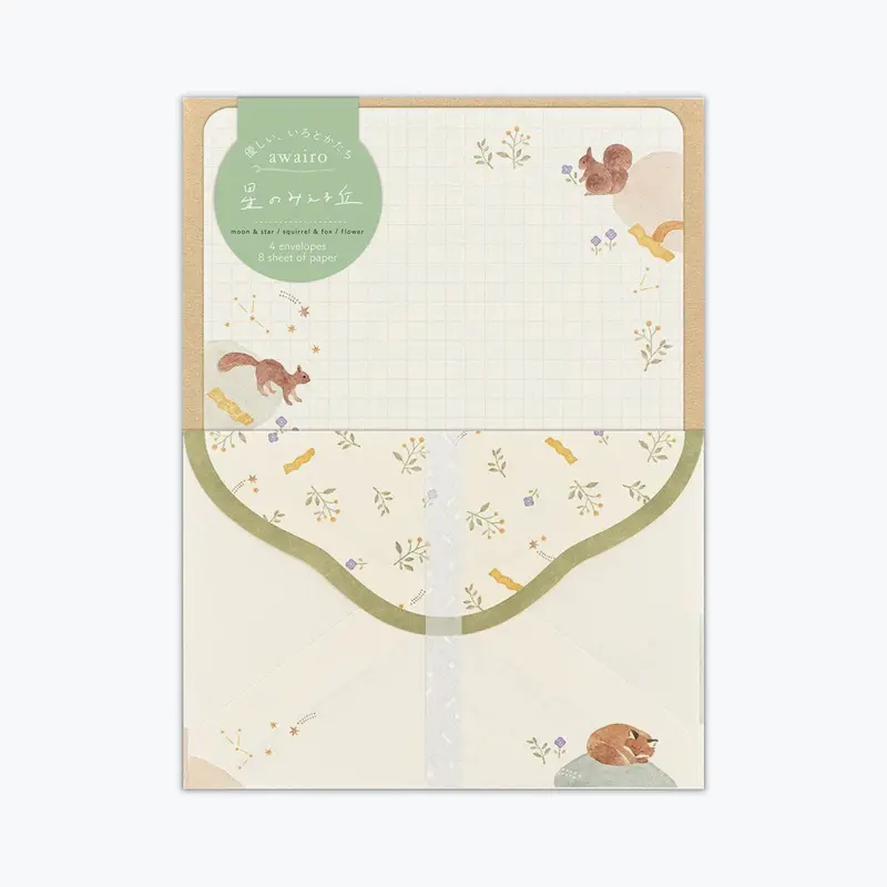 Nb Japan - Letter Set - Awairo - Squirrel & Fox 1