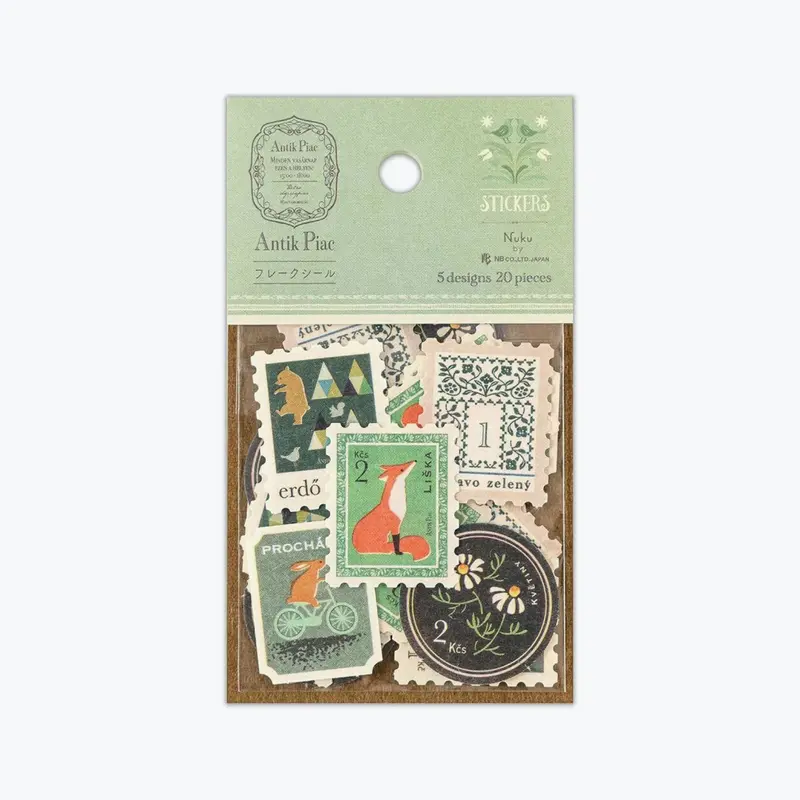 Nb Japan - Planner Sticker - Flake Seal - Antik Piac - Green 1
