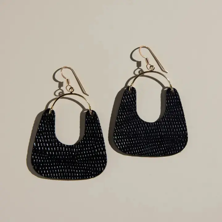 Nickel & Suede Noir Noras In Gold 1