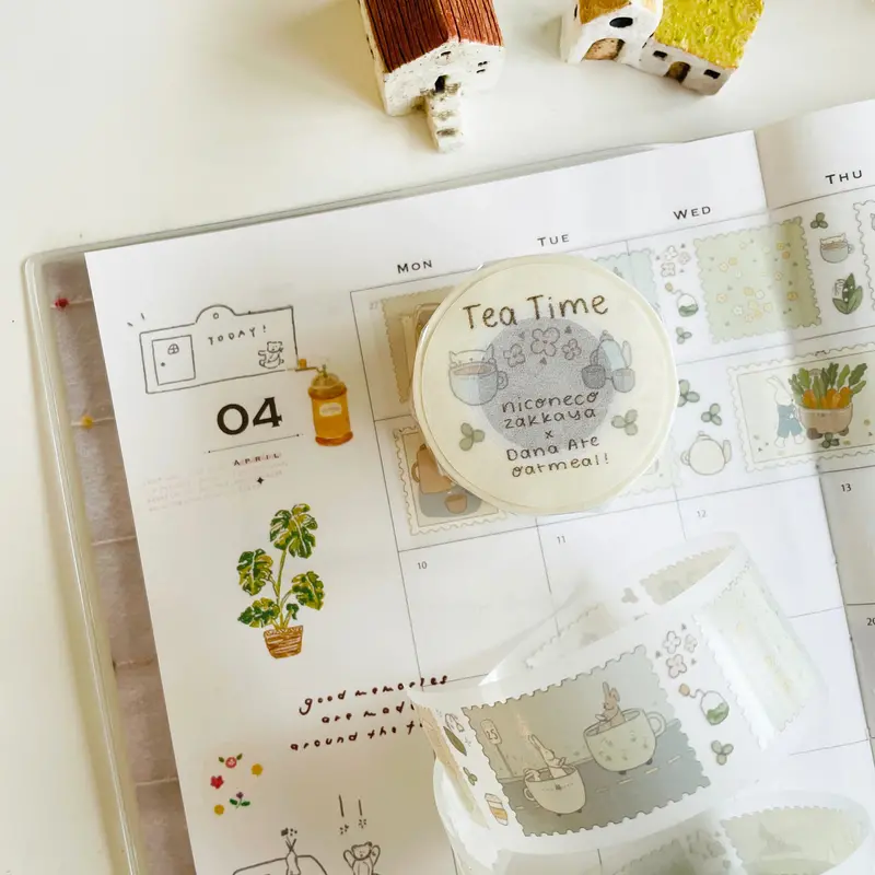 Niconeco Zakkaya - Washi Tape - Teatime (Pet) 1