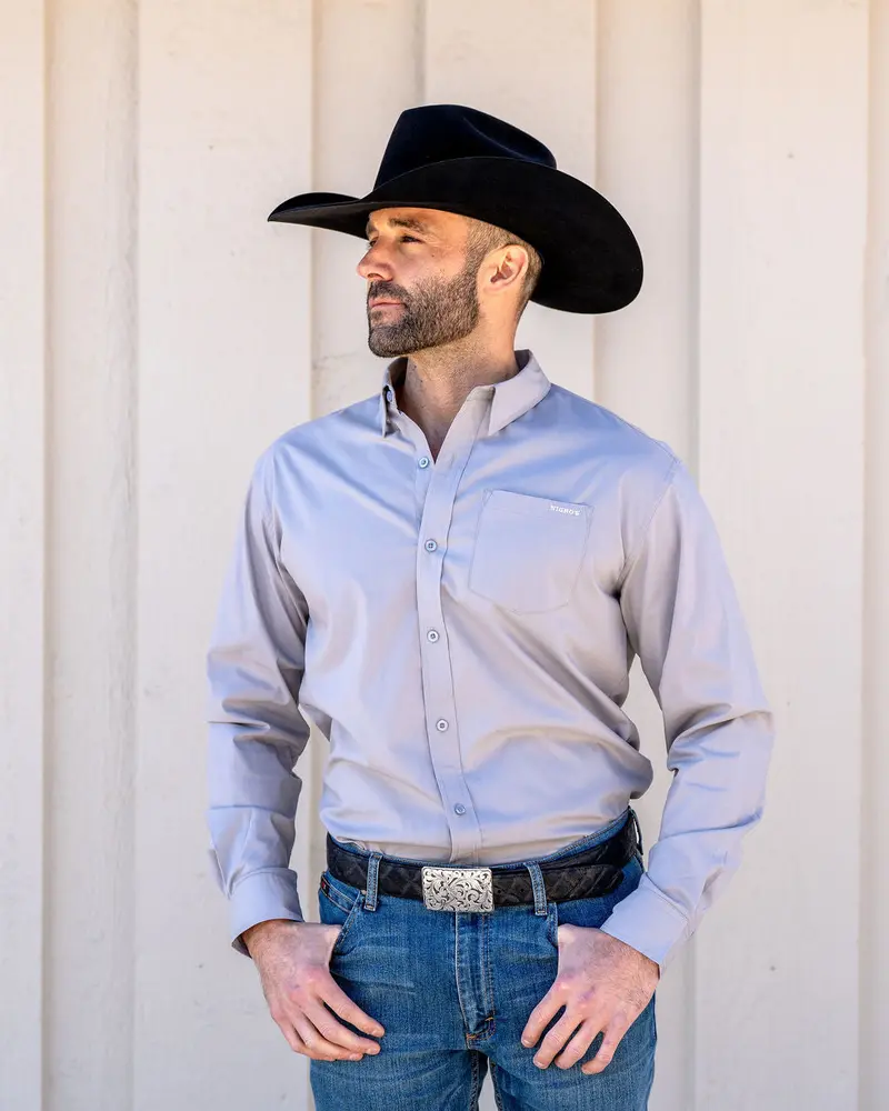 Nigro's Exclusive Grey Classic Long Sleeve Shirt 1