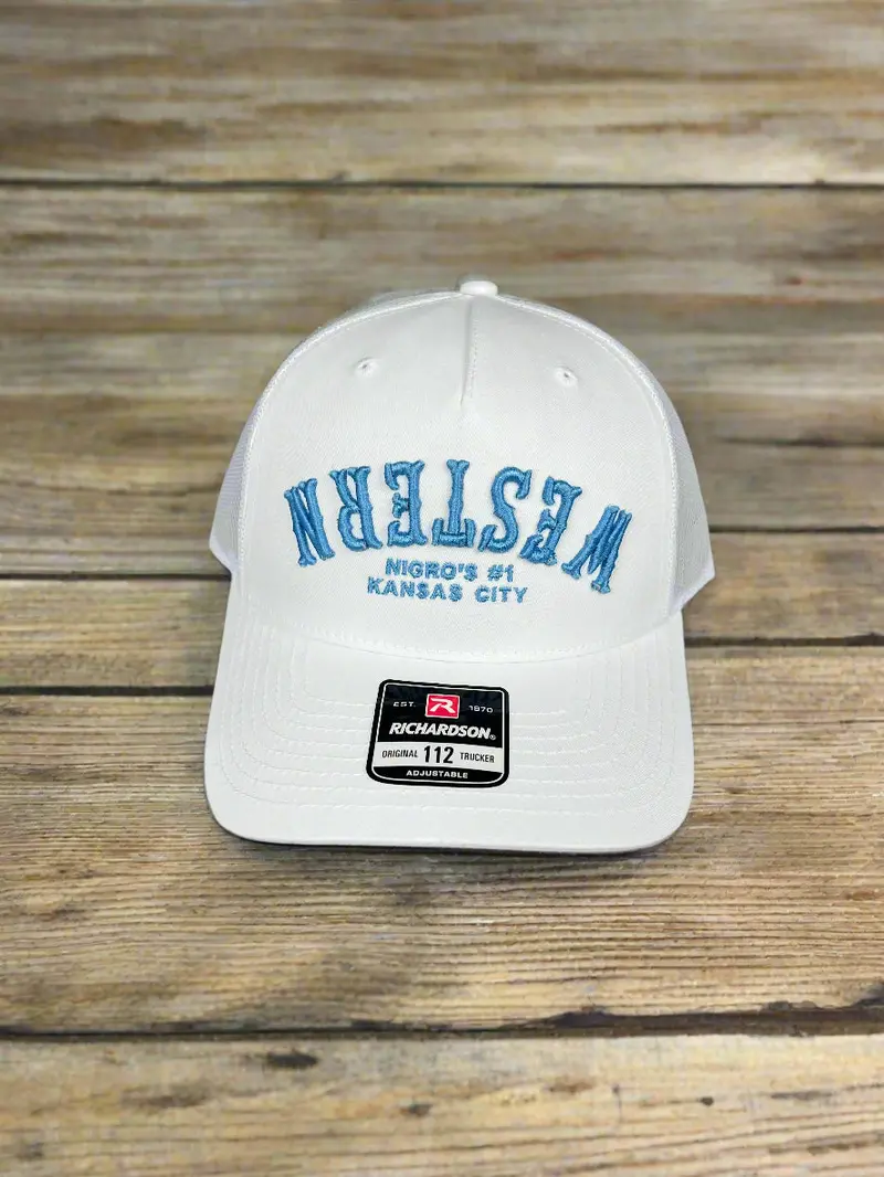 Nigro's Richardson 112 5 Panel "Western" Lt. Blue Arch Solid White Snapback - Nbc 65 - Final Sale 1