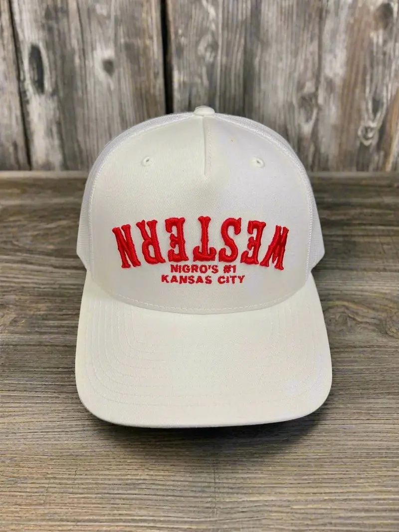 Nigro's Richardson 112 5 Panel "Western" Red Arch Solid White Snapback - Nbc 58 - Final Sale 1