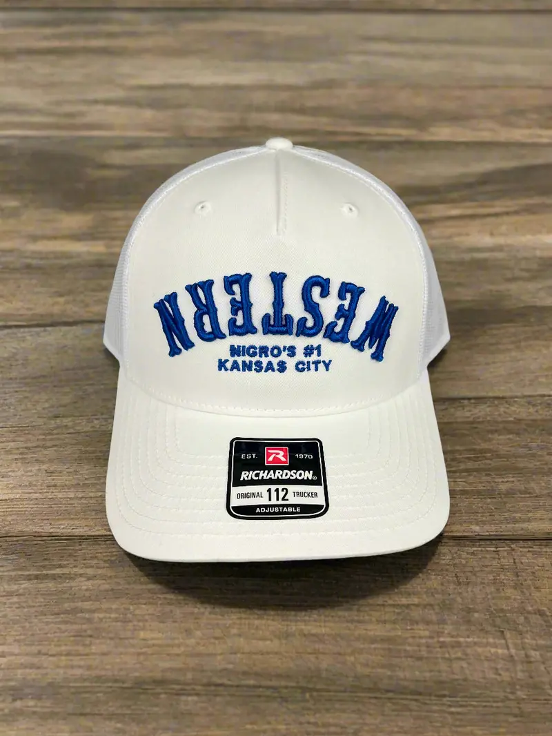 Nigro's Richardson 112 5 Panel "Western" Royal Blue Arch Solid White Snapback - Nbc 63 - Final Sale 1