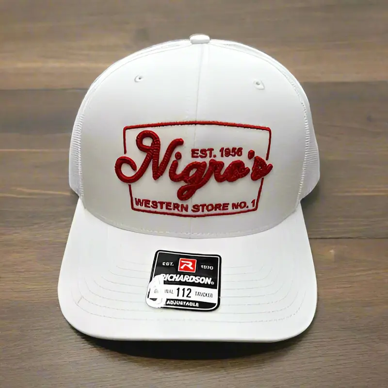 Nigro's Richardson 112 Solid White Red Logo - Nbc 23 1