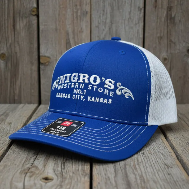 Nigro's Richardson 112 Split Royal/White Scroll Logo - Nbc 48 1