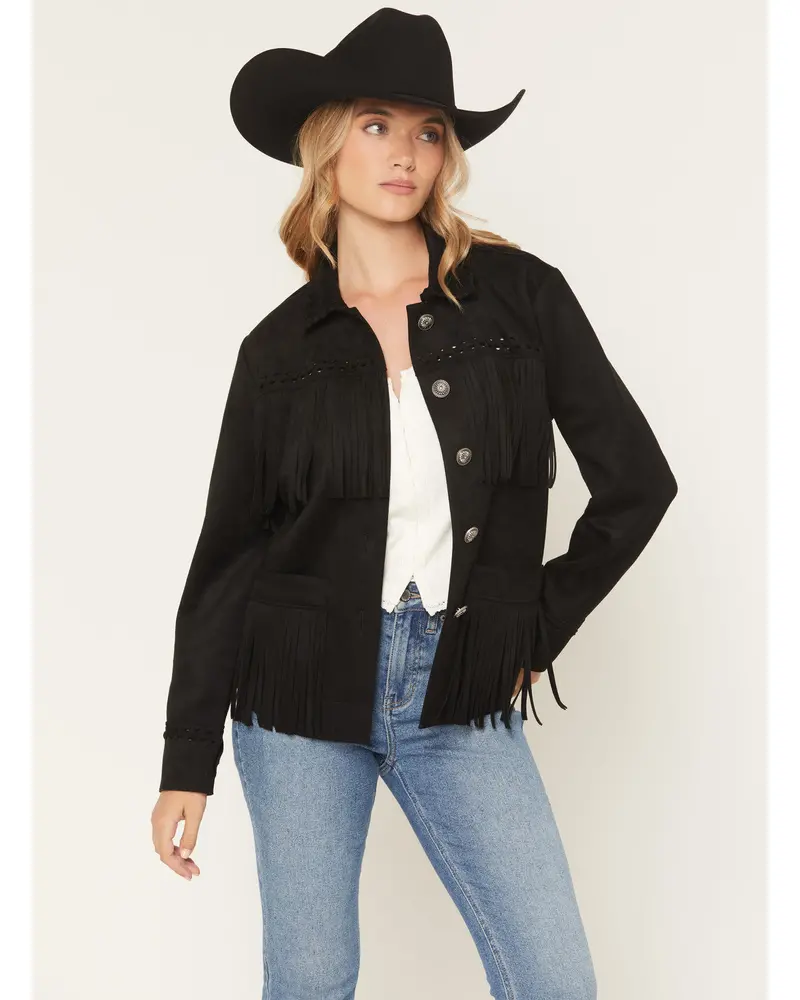 Norton Faux Suede Fringe Jacket 1